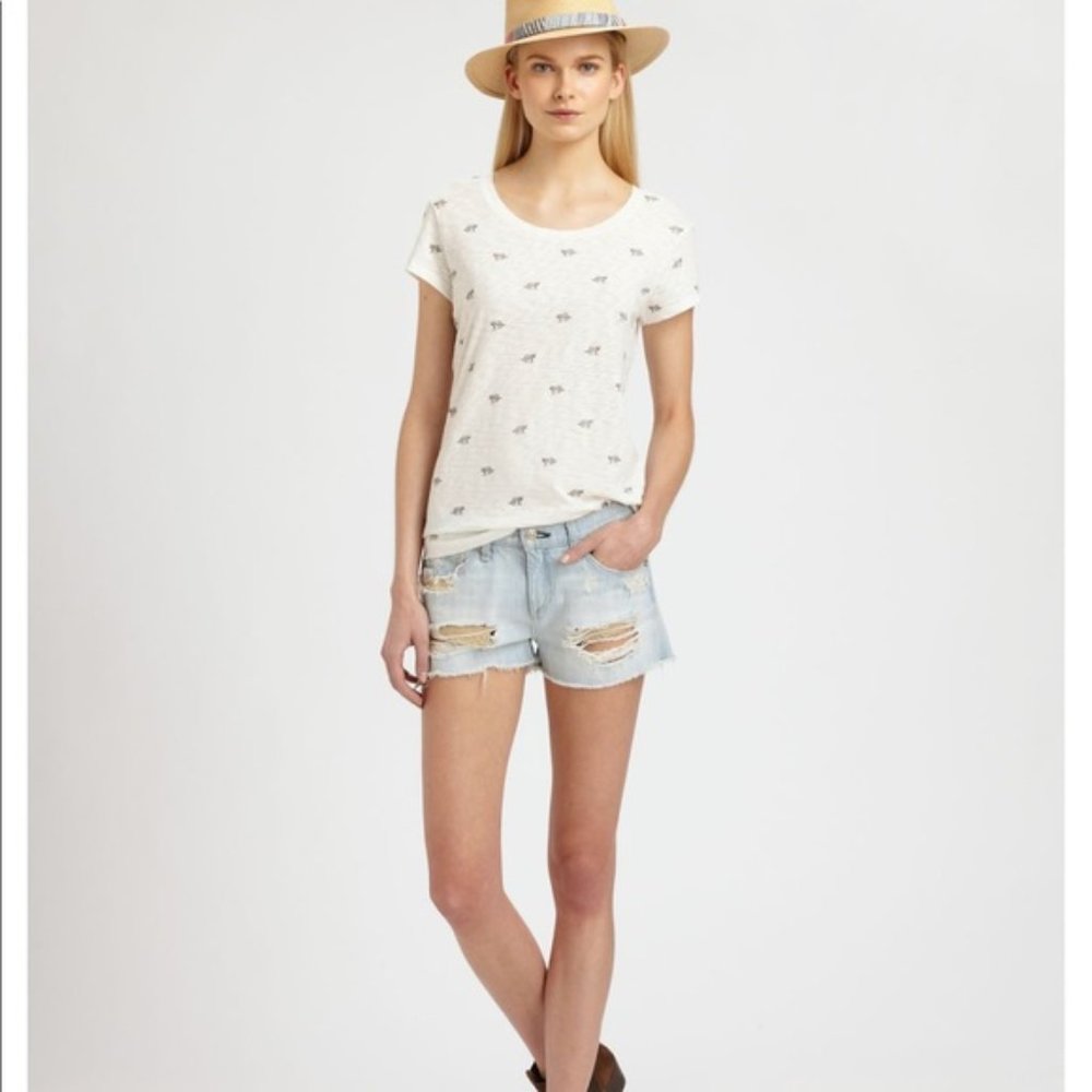 Rag & Bone TRAMA Distressed Cut off Jean Shorts 30